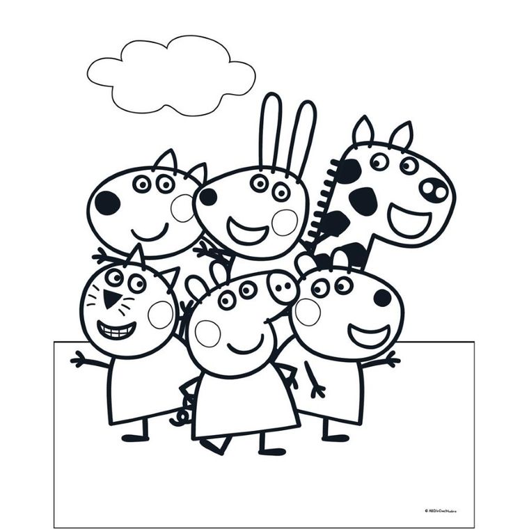 Diakakis, Świnka Peppa, kolorowanka z naklejkami