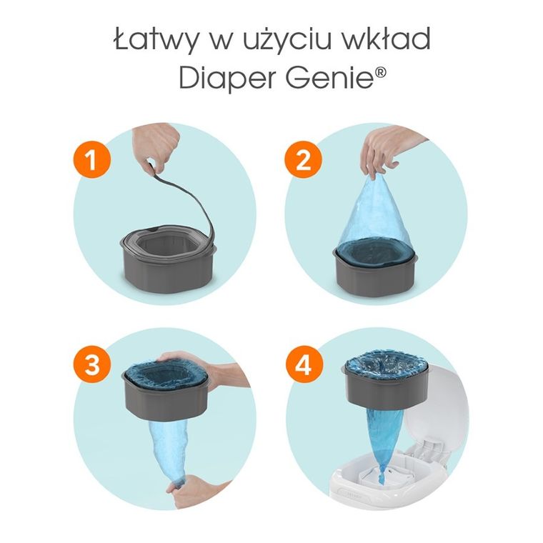 Diaper Genie, wkład do pojemnika na pieluchy XL, ośmiokątny
