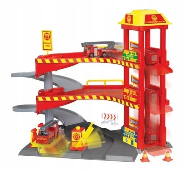 Dickie, Stacja Ratownicza, garaż z pojazdami, 41 cm