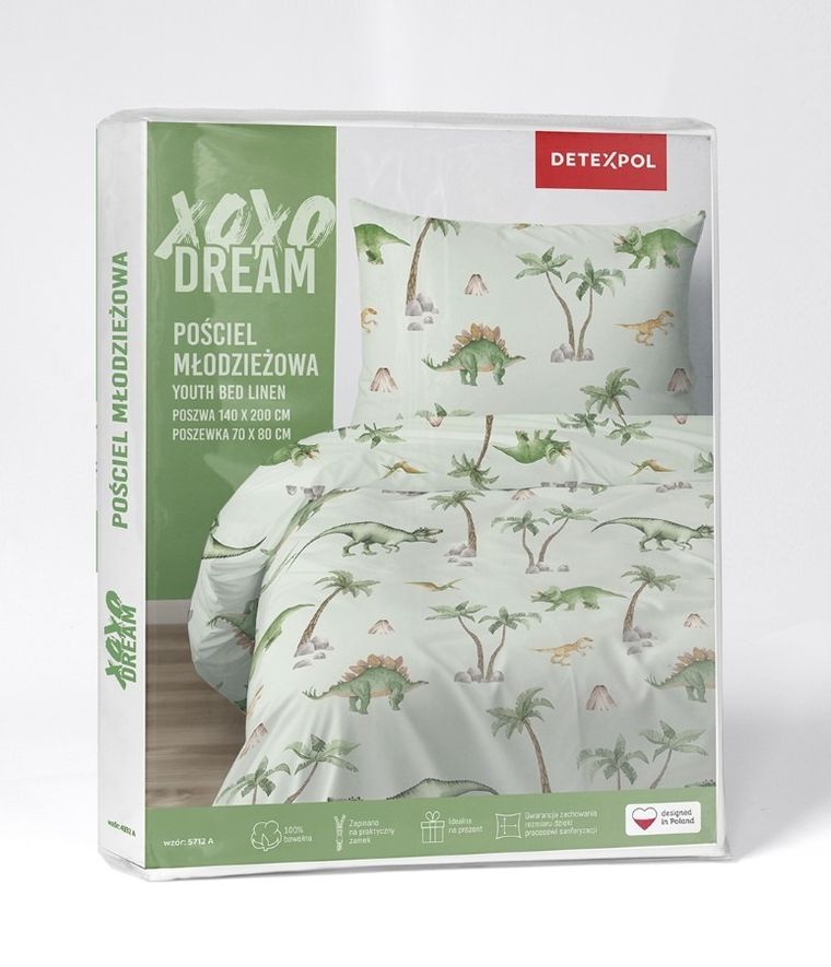 Dinozaury, 2-częściowy komplet pościeli, 160-200 cm
