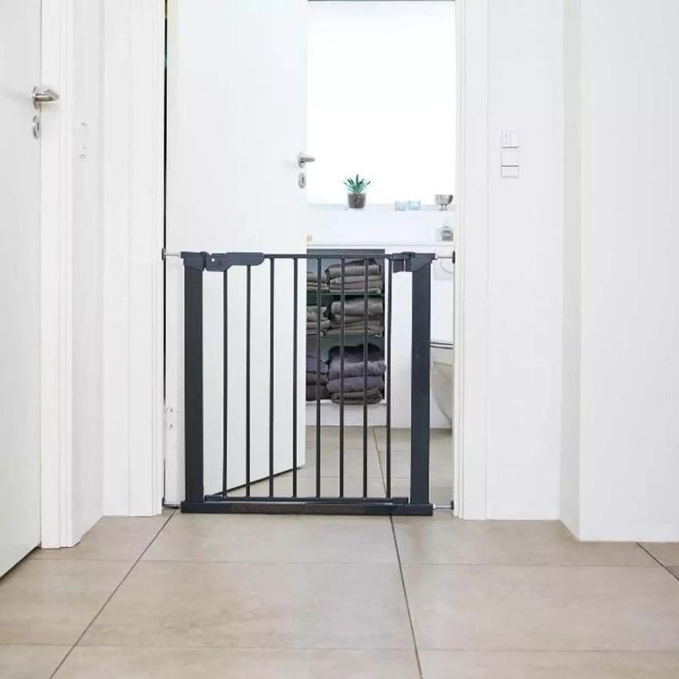 DogSpace, Lassie, rozporowa bramka dla psa, czarna, 73.5-79.6 cm