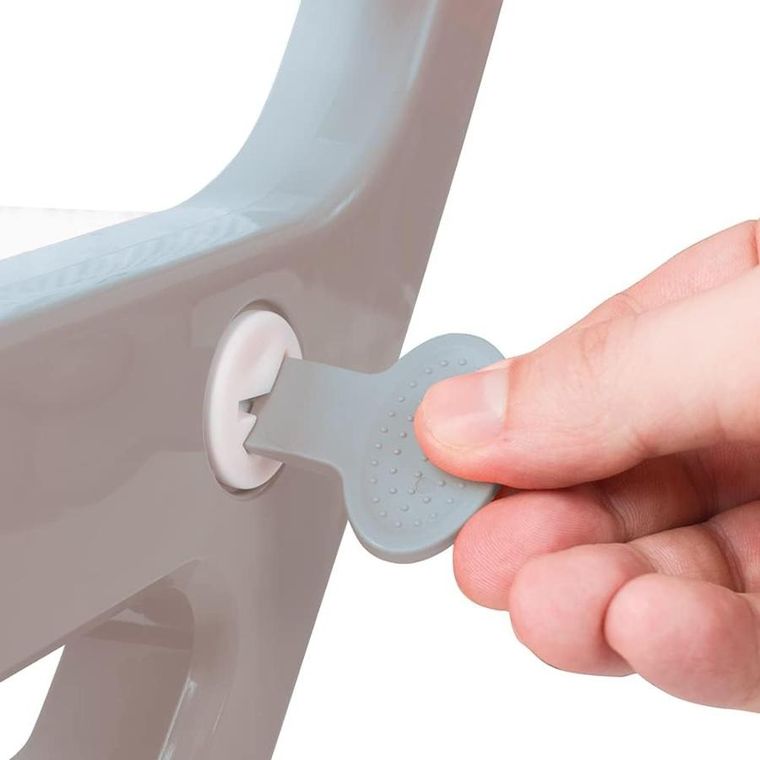 Dolu, nakładka na sedes z drabinką, szara