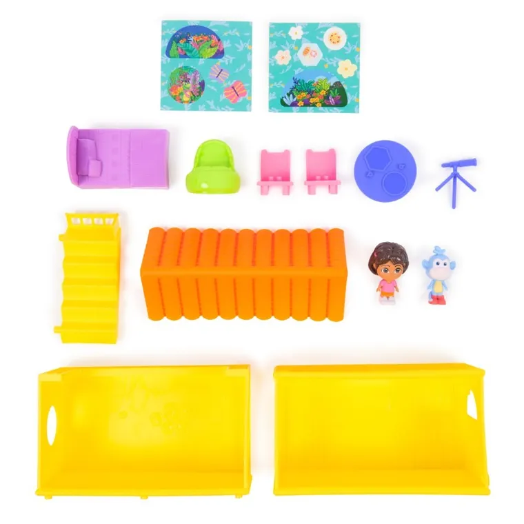 Dora poznaje świat, Mini Casita, modułowy domek, zestaw z figurkami Dory i Butka