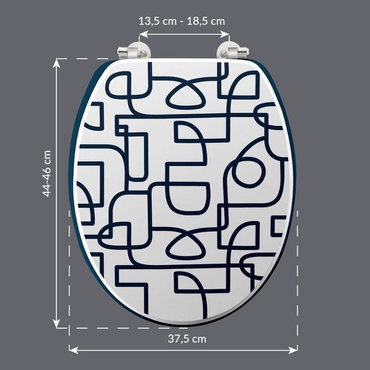 Douceur d'intérieur, deska sedesowa, Labyrinthe, MDF, 37.5-46 cm