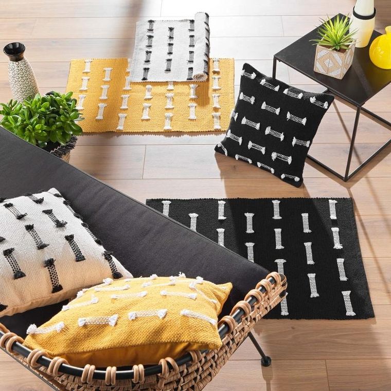 Douceur d'intérieur, dywan bawełniany, Juline, tkany na płasko, 50-80 cm