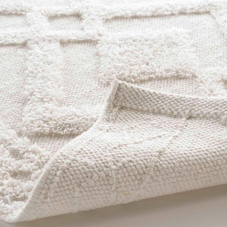 Douceur d'intérieur, dywanik łazienkowy, Gladis, 100% bawełny, ecru, 50-80 cm