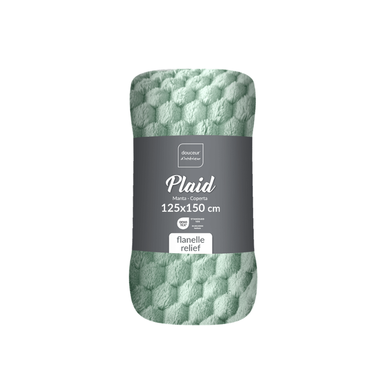 Douceur D'intérieur, Frosty, narzuta flanelowa, 125-150 cm