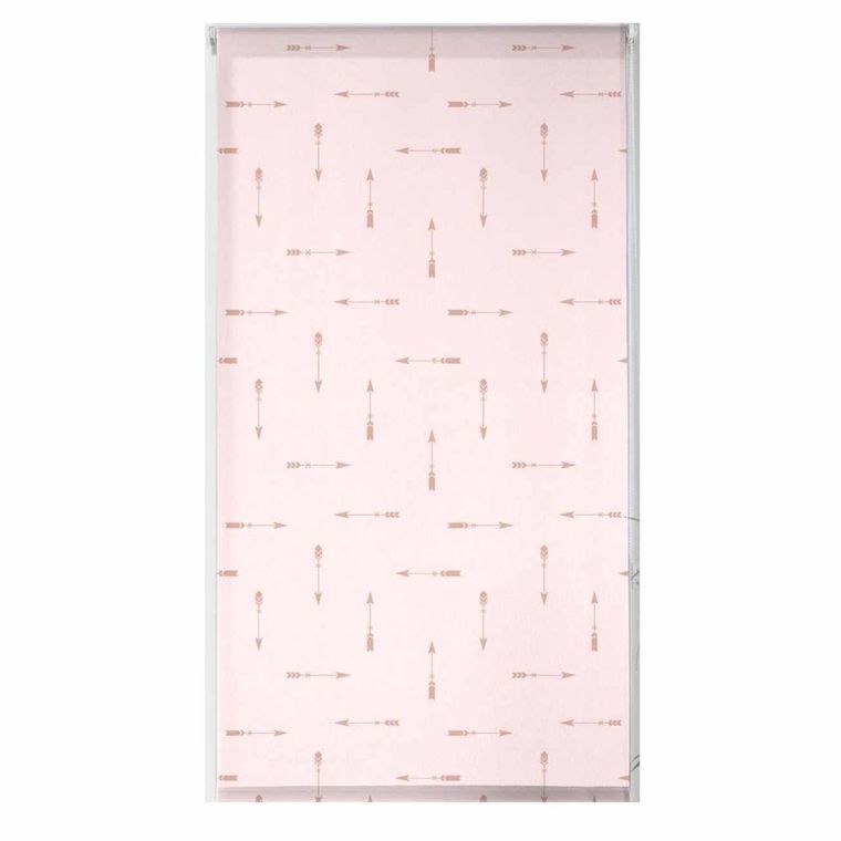 Douceur d'intérieur, roleta okienna z motywem indiańskim, 60-180 cm, różowa