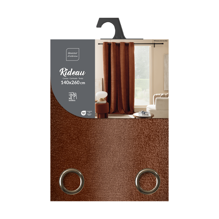 Douceur D'intérieur, Winona, zasłona z przelotkami, 140-260 cm