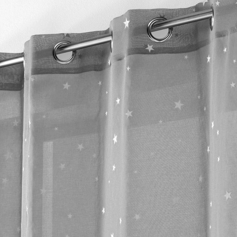Douceur d'intérieur, zasłona na przelotkach ze wzorem, gwiazdki świecące w ciemności, Fluo Night