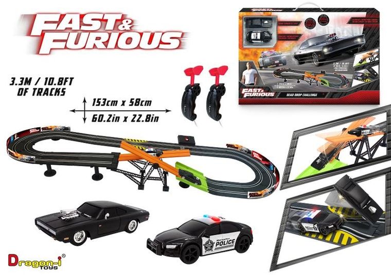 Dragon I, Szybcy i Wściekli, tor wyścigowy z pojazdami, 3,3m