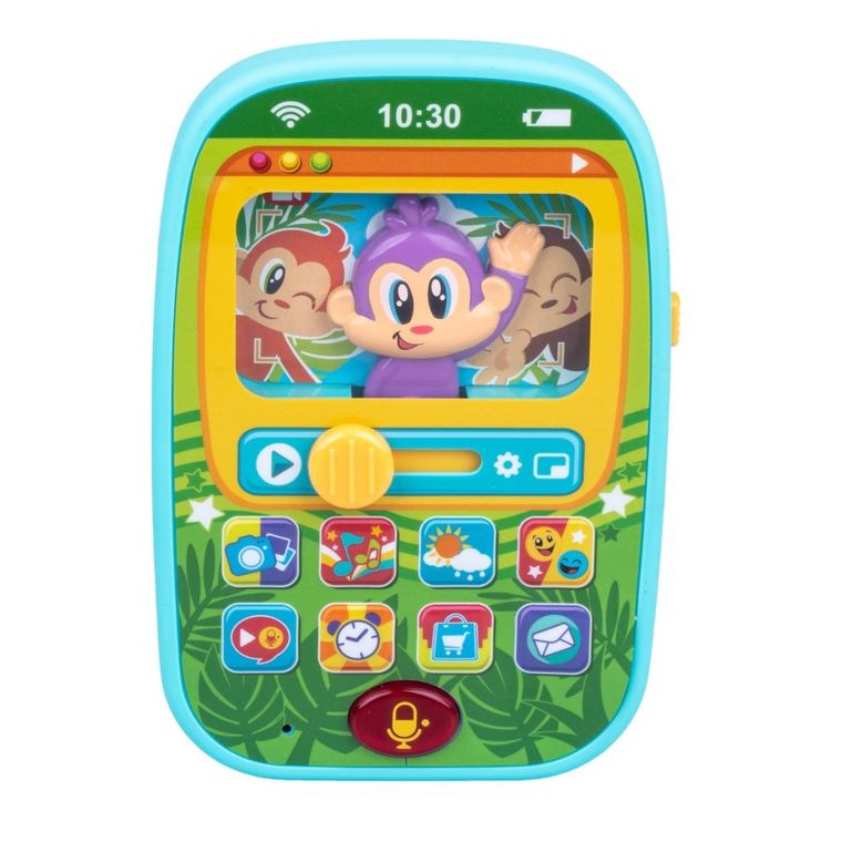 Dumel Discovery, rymujący smartfon, małpka, zabawka niemowlęca