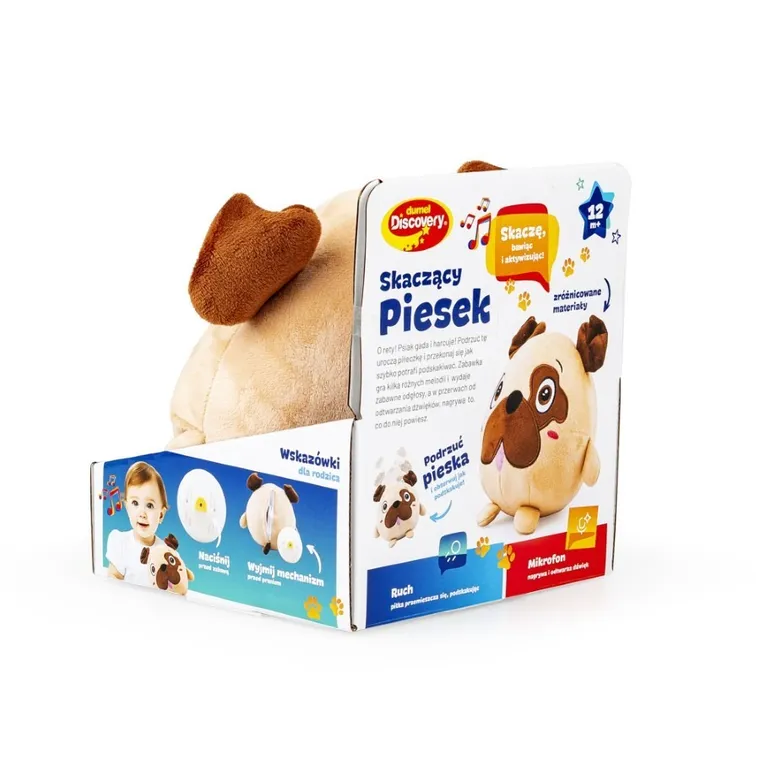 Dumel Discovery, Skaczący Pies, pluszowa piłka, zabawka interaktywna