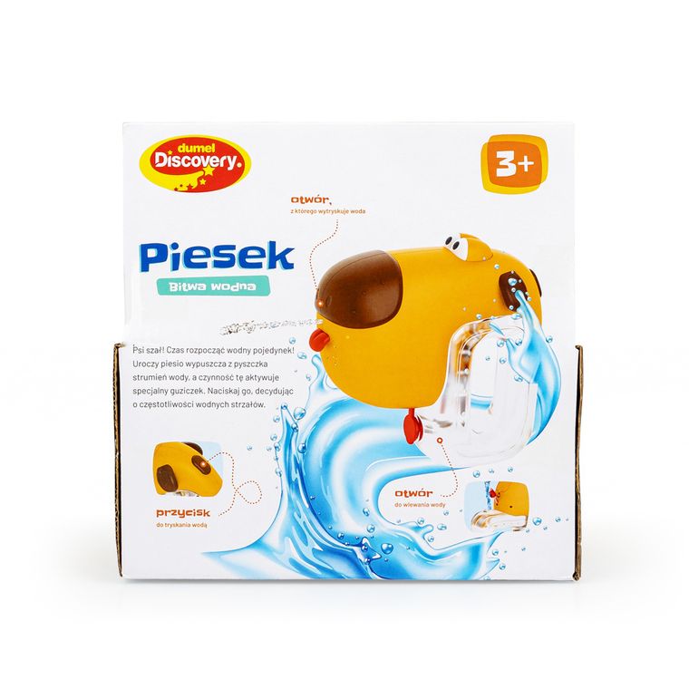 Dumel, Piesek - Bitwa wodna, pistolet na wodę