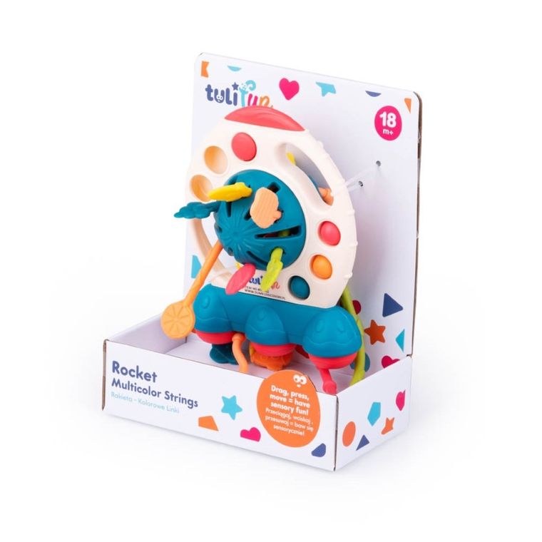 Dumel, Rakieta, Kolorowe Linki, przeciąganiec, zabawka sensoryczna