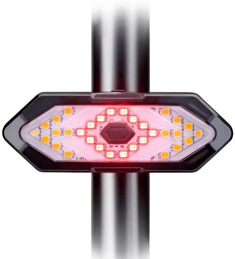 Dunlop, lampka rowerowa, tył, z sygnalizatorem LED