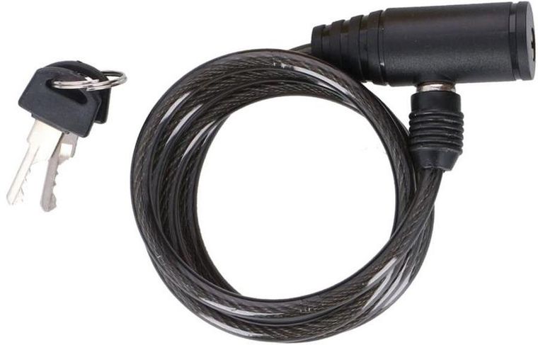 Dunlop, zapięcie rowerowe, spiralne na klucz, 0,6-90 cm, czarny