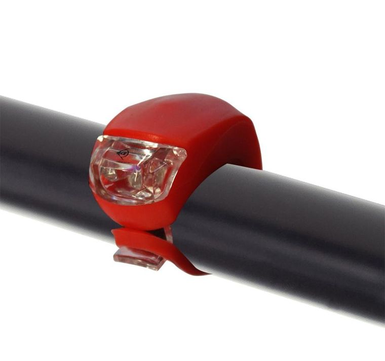Dunlop, zestaw silikonowych lampek rowerowych LED, na przód i tył