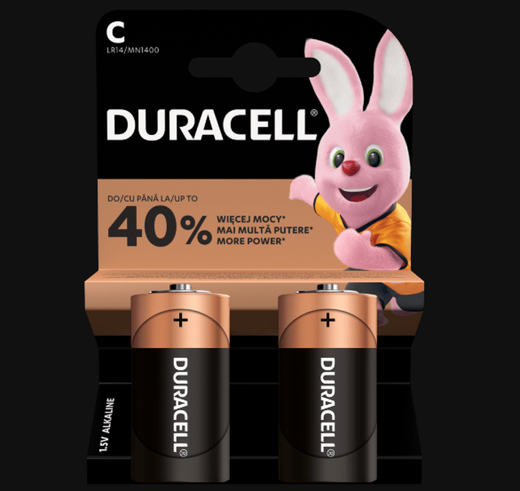 Duracell, zestaw, baterie alkaliczne, 2 szt.