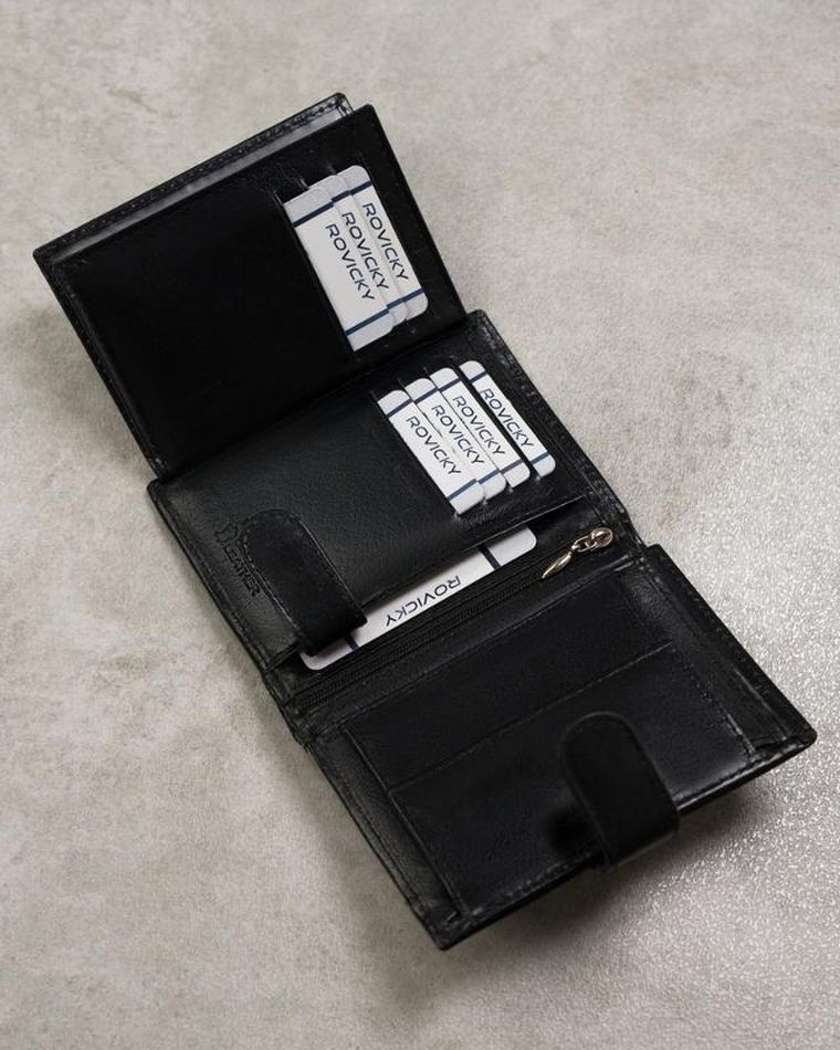 Duży, skórzany portfel męski z systemem RFID Protect, Cavaldi