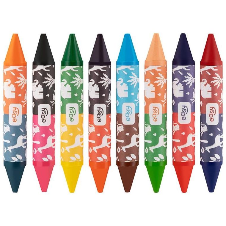 Easy, kredki świecowe, 16 kolorów