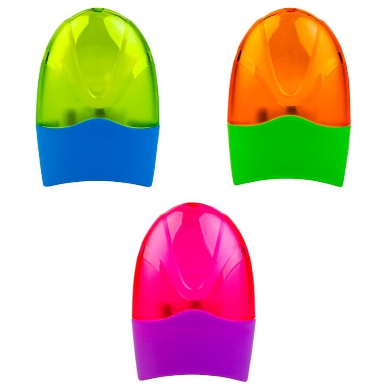 Easy, temperówka plastikowa z pojemnikiem, podwójna, 12 szt.