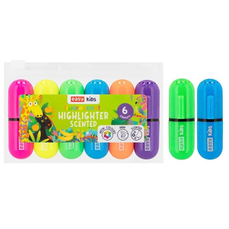 Easy, zakreślacze, 6 kolorów