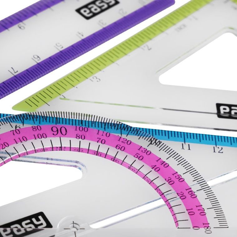 Easy, zestaw kreślarski, 4 elementy, 20 cm