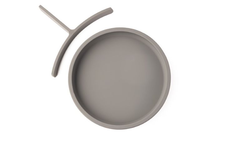 Ecorascals, silikonowy talerzyk, 2w1, silver