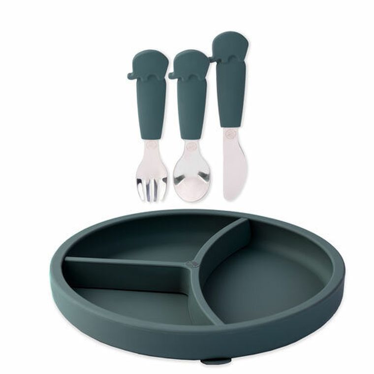 Ecorascals, zestaw sztućców, słonik, teal
