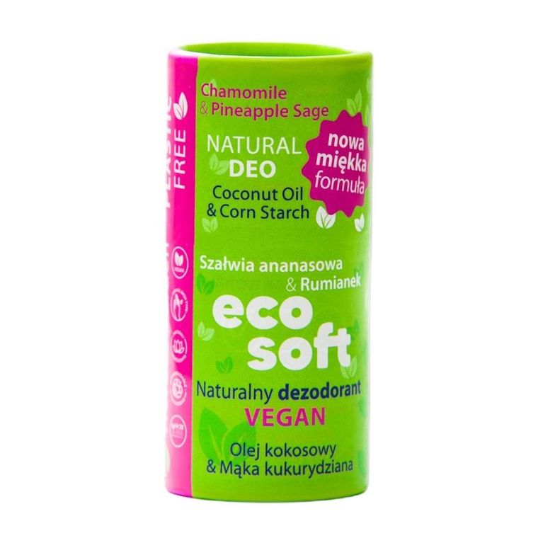 EcoSoft, Zero Waste, naturalny dezodorant damski w sztyfcie, Herbal Garden, 50 ml