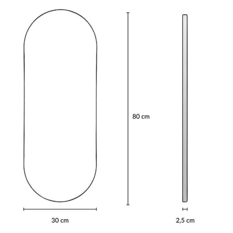 Edaxo, Alva, lustro dekoracyjne, wiszące, 80-30 cm
