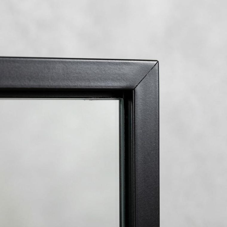 Edaxo, Axion, prostokatne lustro wiszące, czarne, 60-40 cm