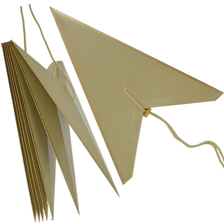 Edelman, Mica, gwiazda dekoracyjna, wisząca papierowa, beżowa, 7 ramion, 18-75 cm