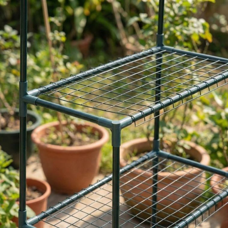 Edenia, Miva, mini szklarnia foliowa z półkami, 73-143-195 cm