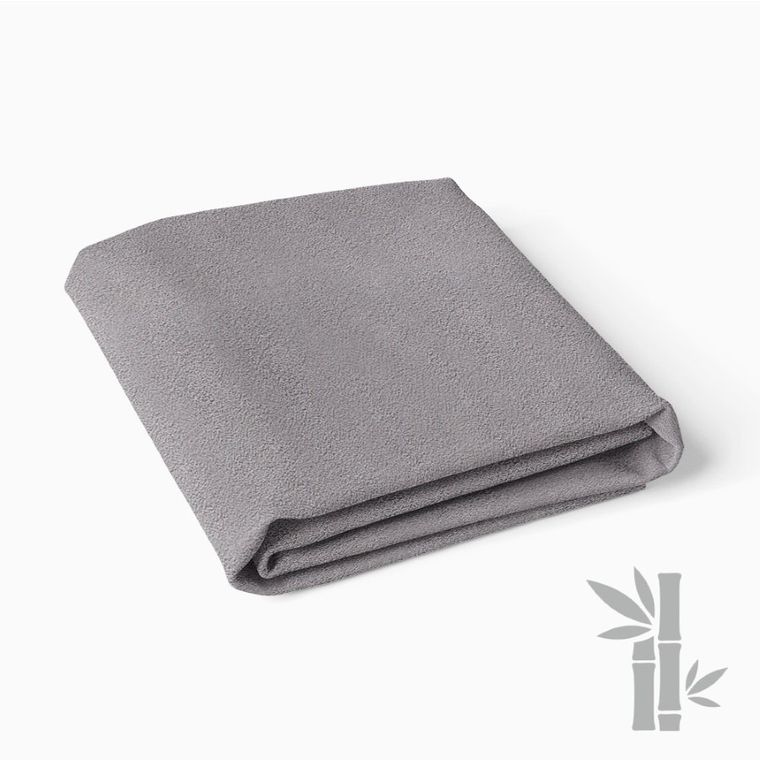 Eevi, prześcieradło bambusowe, szare, 120-60 cm