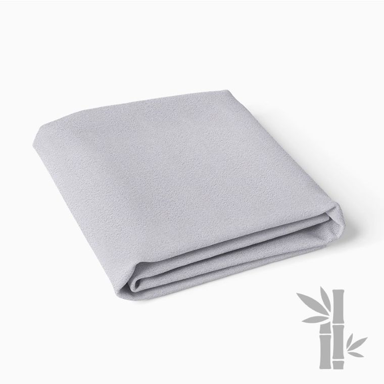 Eevi, prześcieradło bambusowe, szare, 120-60 cm
