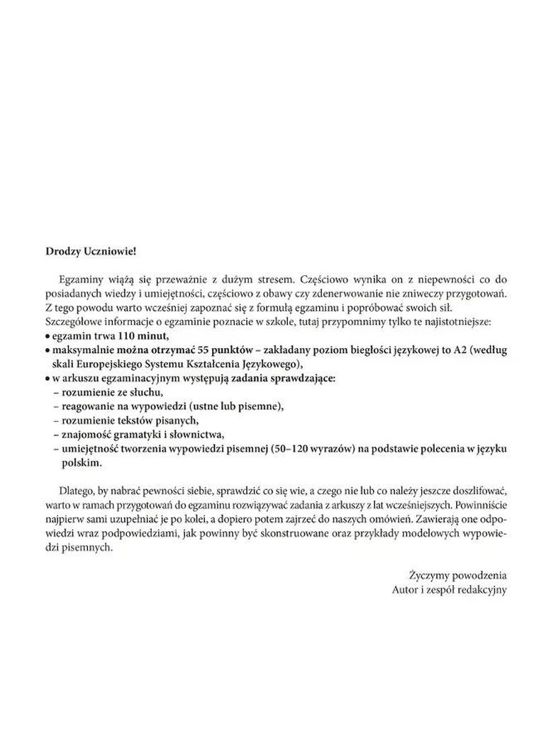 Egzamin ósmoklasisty. Język angielski. Arkusze egzaminacyjne