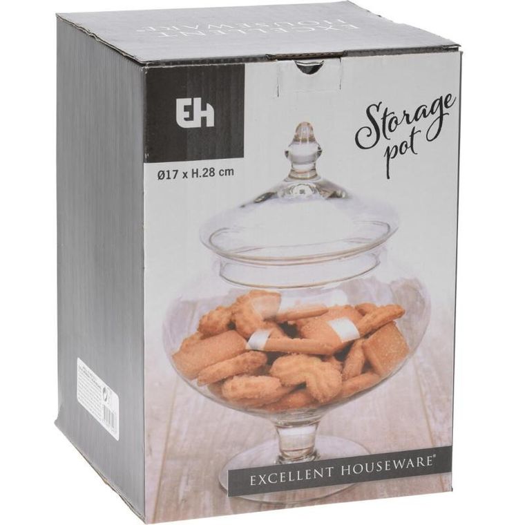 eh Excellent Houseware, szklany słoik na ciasta, Rino