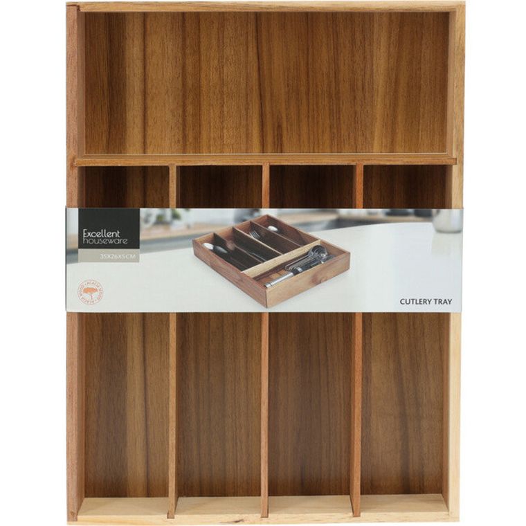 eh Excellent Houseware, wkład do szuflady na sztućce lunu, 35-26-5 cm