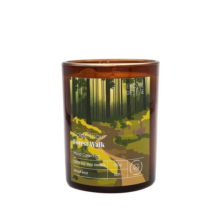 EkoDetale, Mood Stories, świeca sojowa w szkle, Golden Hour Forest Walk, 190g