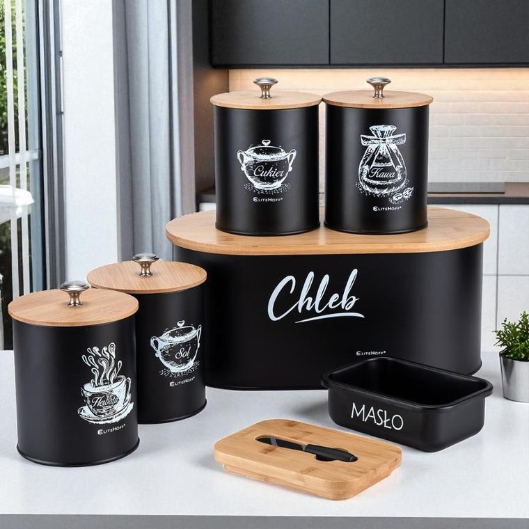 Elitehoff, chlebak z zestawem pojemników i maselniczką