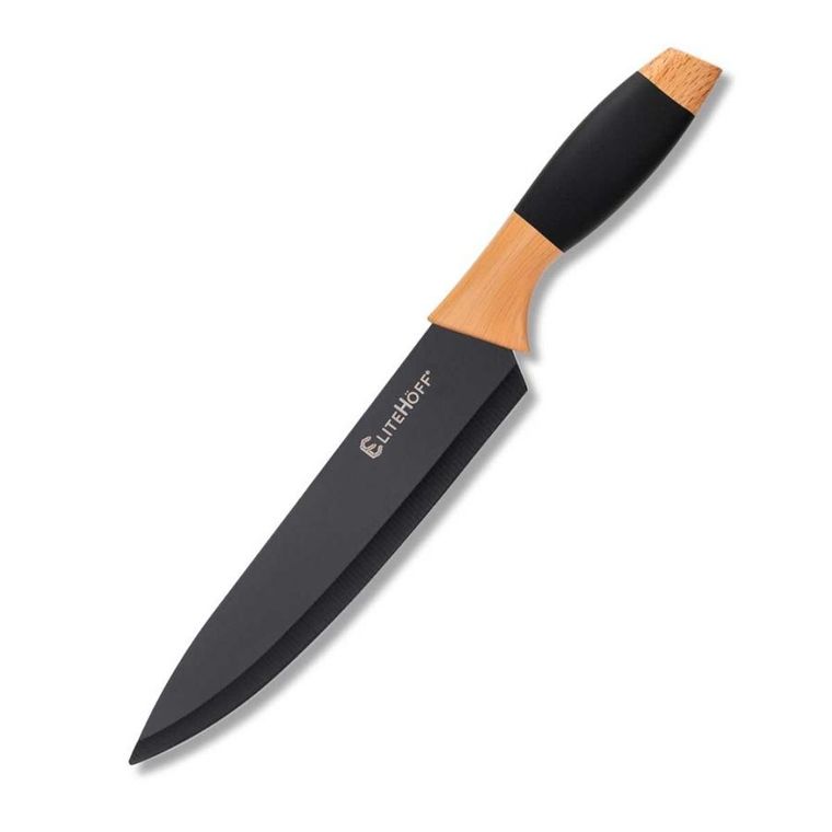 Elitehoff, zestaw noży kuchennych w stojaku z ostrzałką