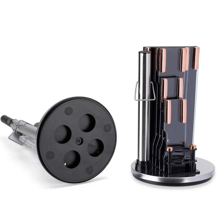 Elitehoff, zestaw noży kuchennych w stojaku z ostrzałką i nożycami, 9 elementów