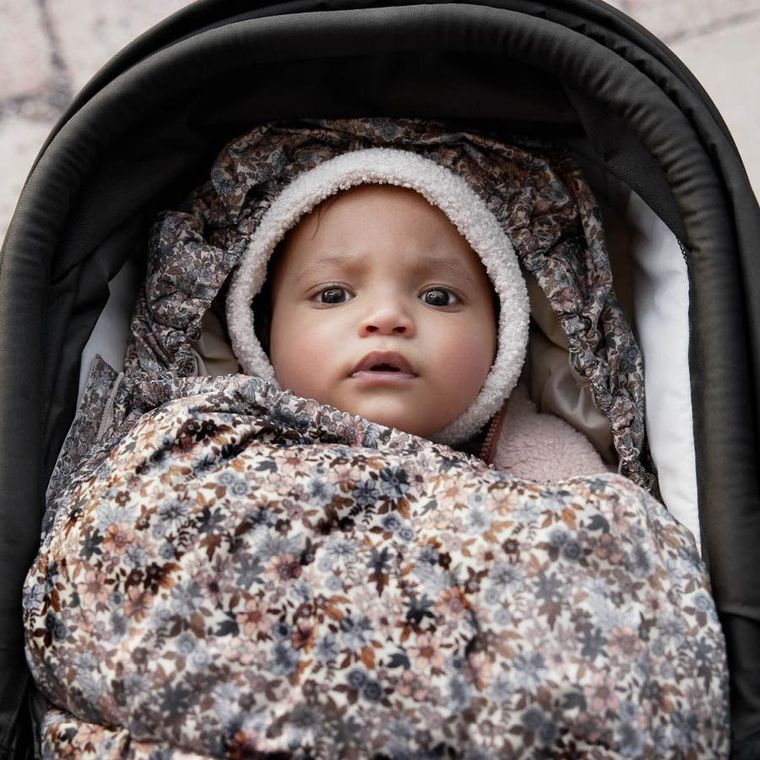 Elodie Details, puchowy śpiworek do wózka, Blue Garden