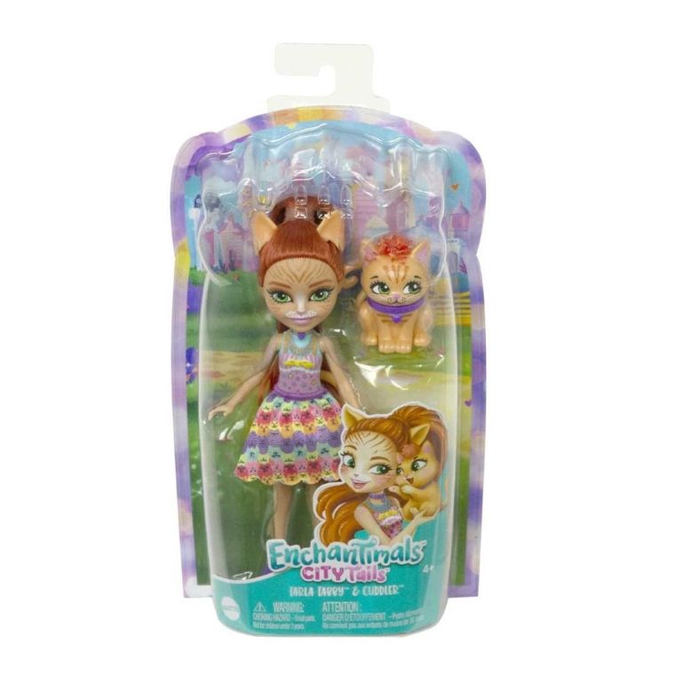 Enchantimals, Tarla Orange Cat & Cuddler, zestaw z lalką i figurką