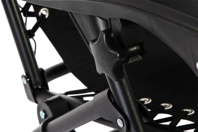 Enero, Bliss, leżak ogrodowy z zagłówkiem, składany, czarny