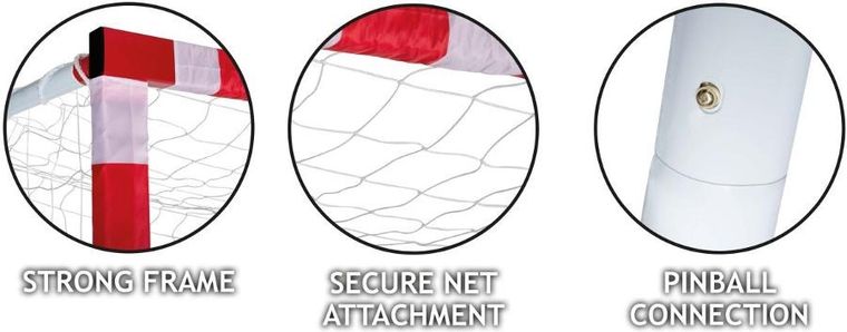 Enero, bramka do piłki nożnej z siatką, 300-160-90 cm