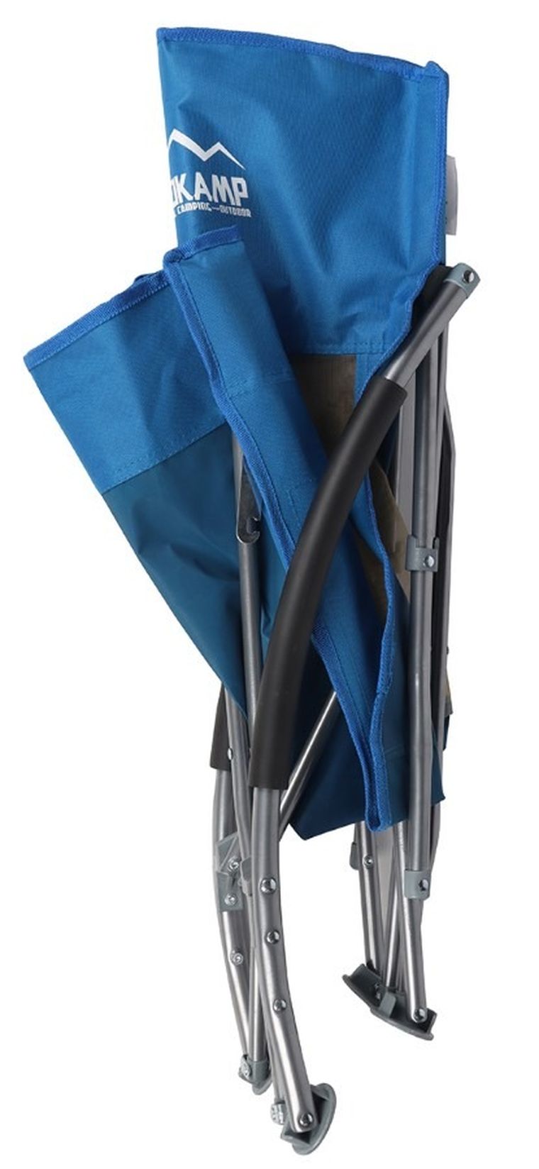 Enero Camp, fotel turystyczny z podłokietnikami, niebieski, 55-58-64 cm