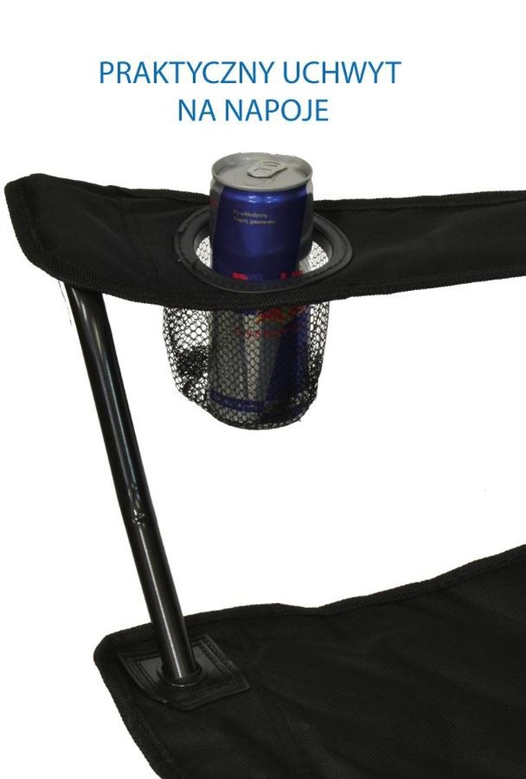 Enero Camp, krzesło turystyczne składane, czarne, 50-50-80 cm